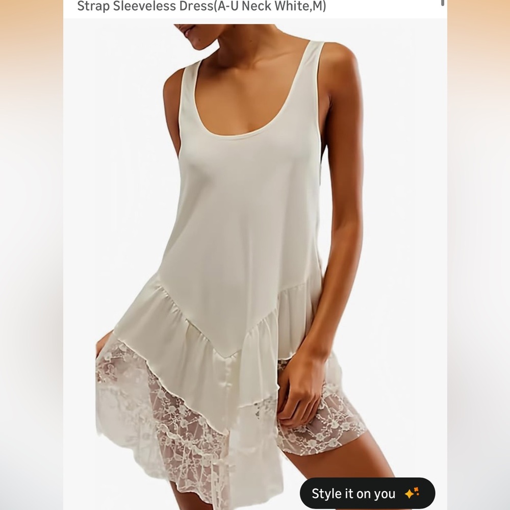 NEW WITHOUT TAGS Amazon size medium lace slip dress